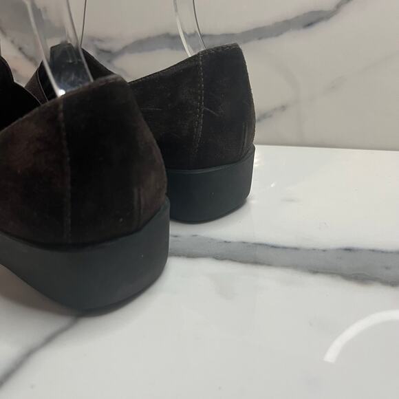 Stuart Weitzman | FLAW Women's Brown Suede Slip On Wedge Comfort Loafers Sz 11 - Picture 4 of 8